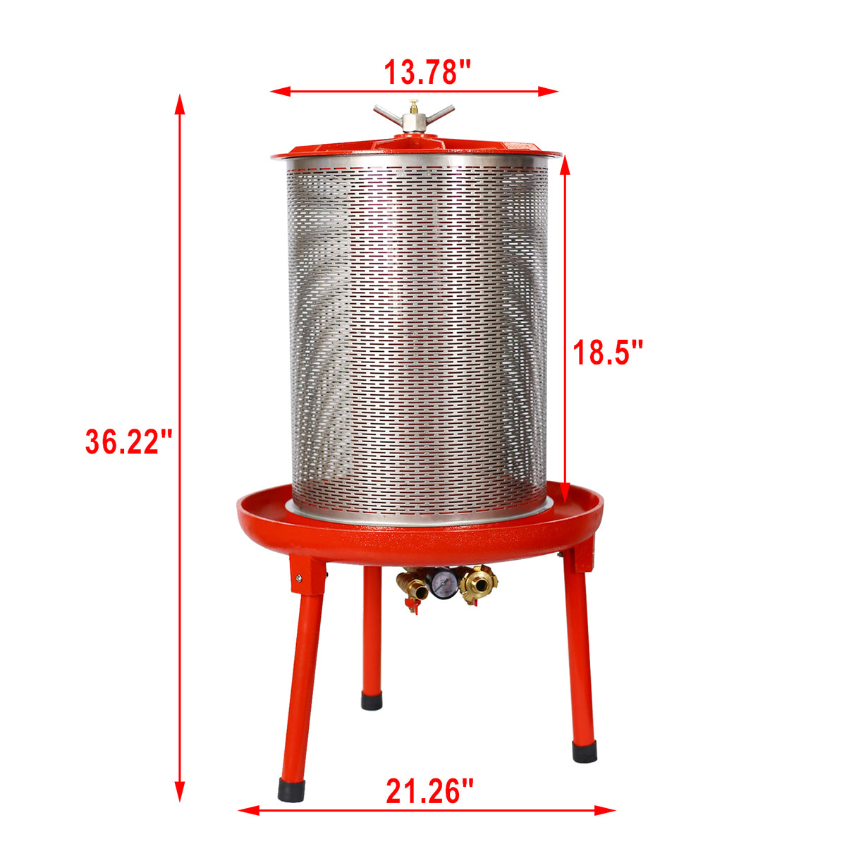 Hydraulic Fruit Wine Press with Fruit and Apple Crusher Electricity-Free/Water-powered Cider Wine Bladder Press