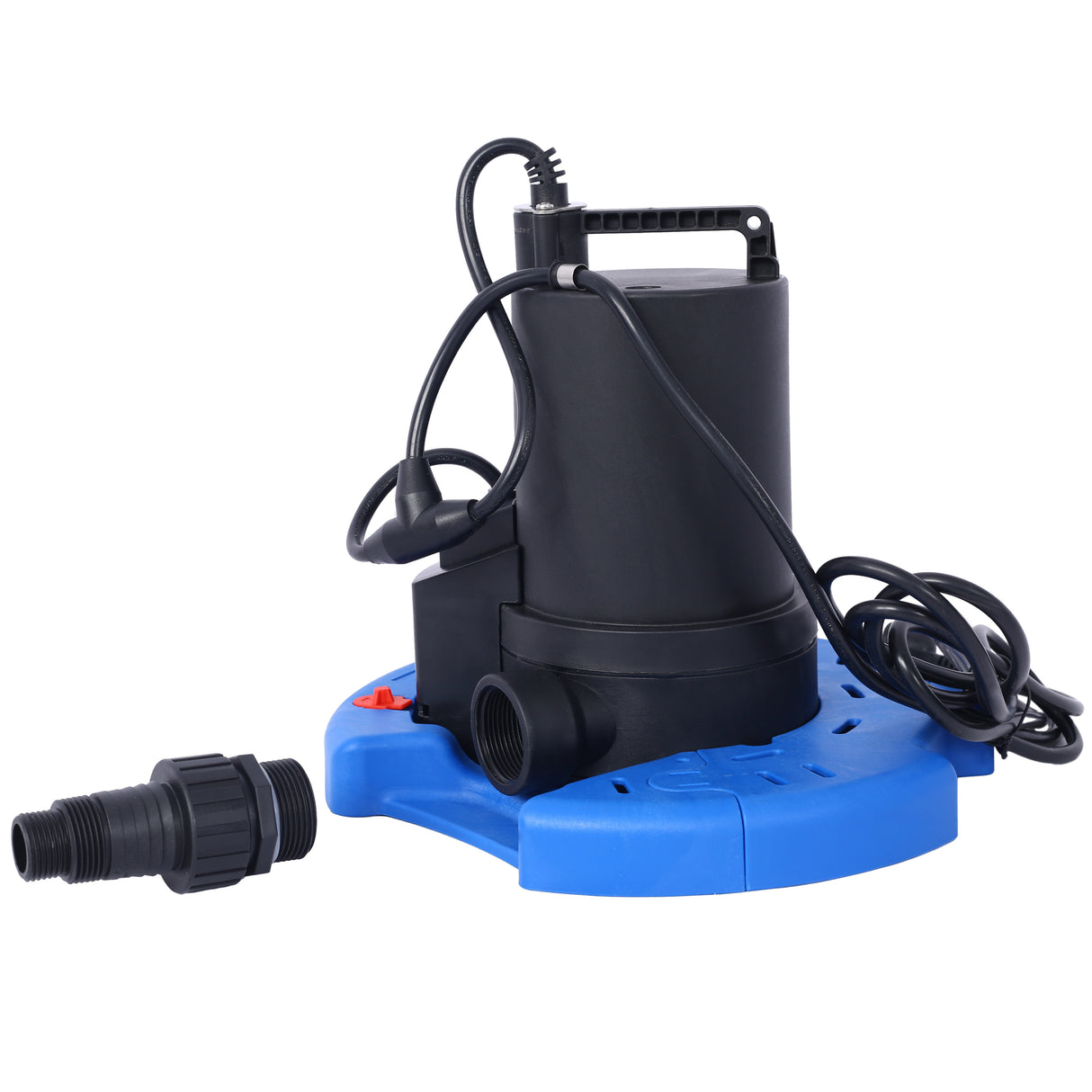 1/3 HP Automatic Swimming Pool Cover Pump 120 V Submersible with 3/4 Check Valve Adapter 2500 GPH Water Removal for Pool Hot Tubs Rooftops Water Beds and More