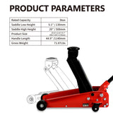 Hydraulic Trolley Low Profile and Steel Racing Floor Jack with Piston Quick Lift Pump 3Ton (6,000 lb) Capacity Lifting range 5.1"-20"