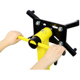 Engine Stand 1250 LBS Capacity 360 Degree Adjustable Mounting Head 4 Ball-Bearing Swivel Caster Wheels Heavy-Duty Square Steel Frame--Yellow