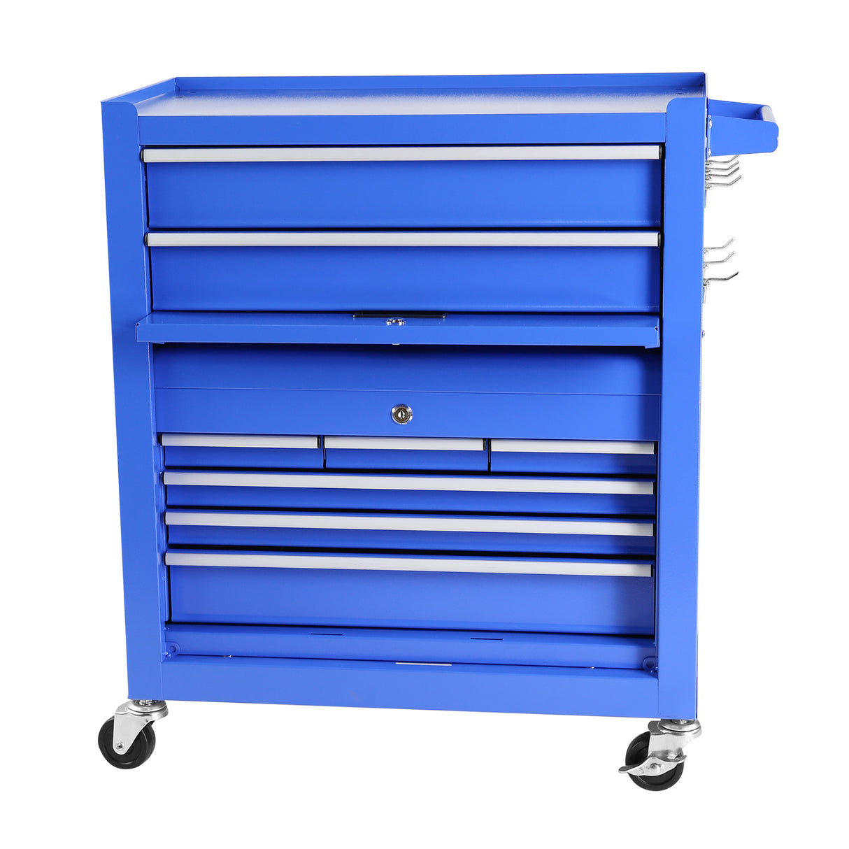 Mechanic Detachable Malaking Rolling Tool Chest Cart na may Gulong 8 Drawers Lock Black Liner para sa Garage Warehouse Workshop