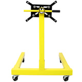 Engine Stand 1250 LBS Capacity 360 Degree Adjustable Mounting Head 4 Ball-Bearing Swivel Caster Wheels Heavy-Duty Square Steel Frame--Yellow