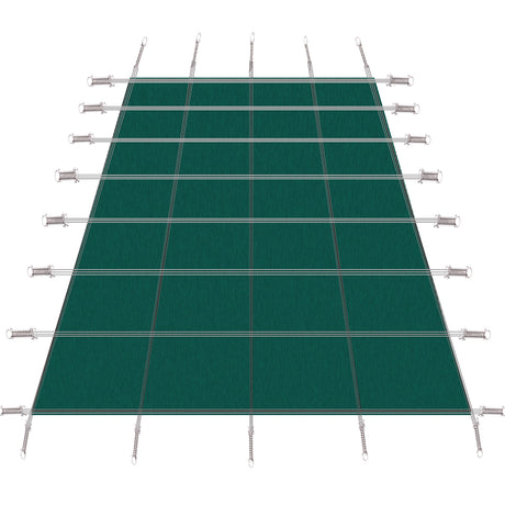 Inground Pool Safety Cover 18x36ft Rectangle Winter para sa Swimming Pool Solid Covers Triple Stitched para sa High Strength Hardware Included--Green Mesh