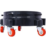 11,2 inch emmer Dolly Verwijderbare rollende emmer Gemakkelijk te duwen 5 rollen zwenkwielen om 360 graden te draaien voor 5 gallon emmers Autowassysteem Detaillering Soepeler manoeuvreren Zwart