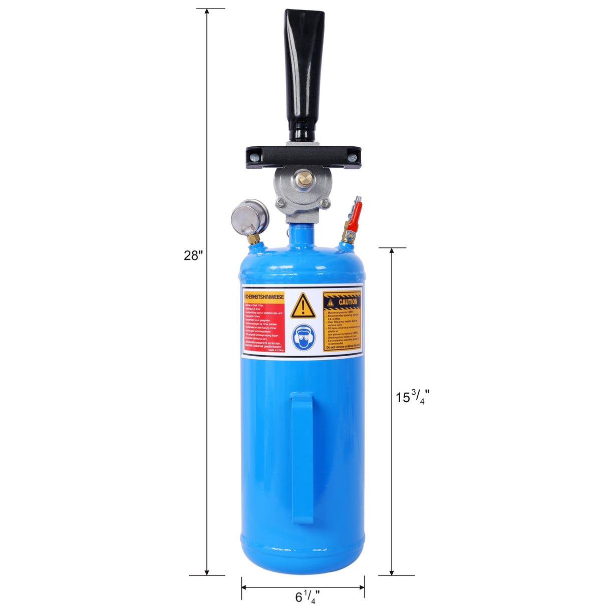 1,8 Gallonen/7 l Luftreifen-Wulstsitzer-Blaster, 120 PSI Hand-Wulst-Bazooka, tragbares Aufblaswerkzeug, 85–116 PSI Betriebsdruck für die Reparatur von Traktoren, LKWs, ATVs und Autos