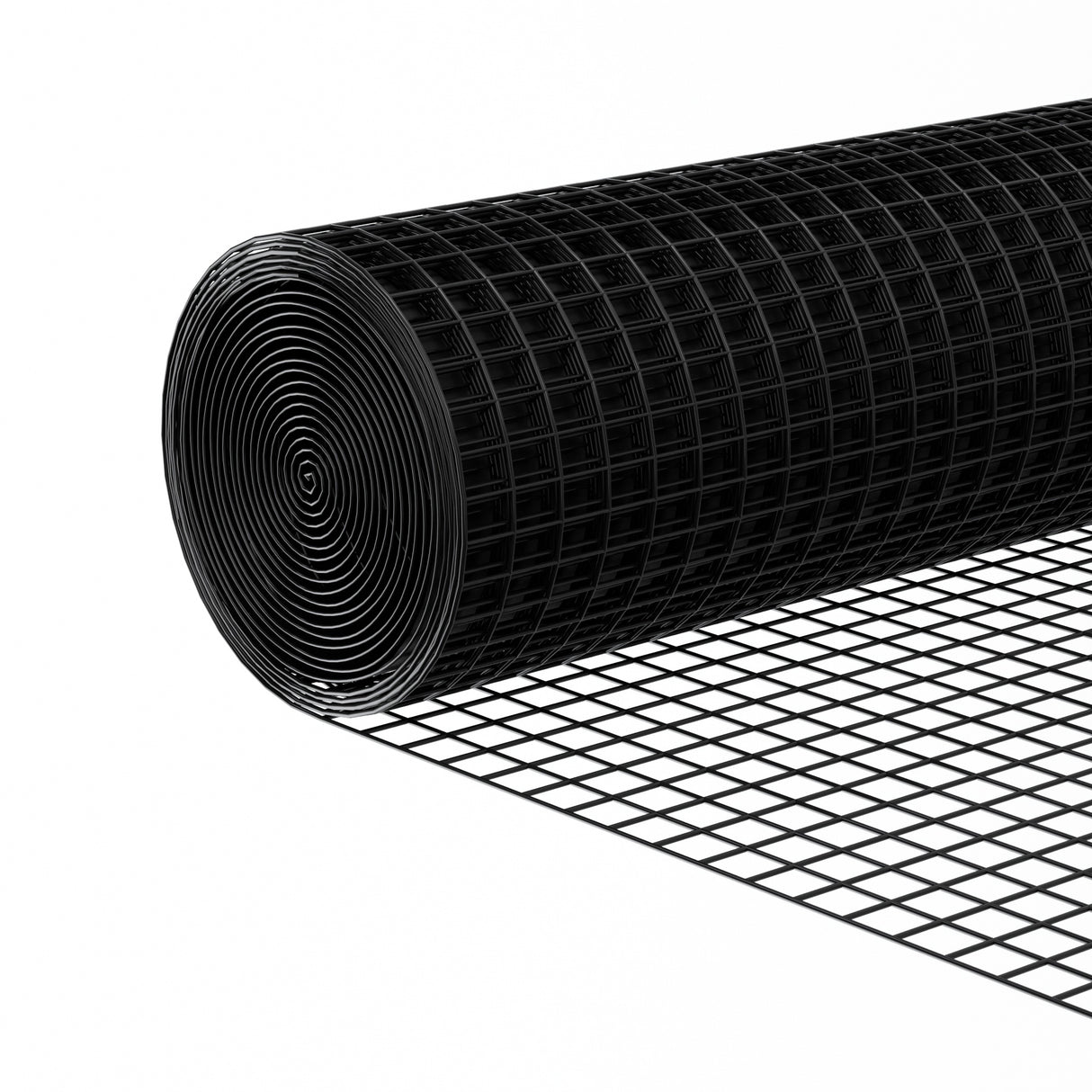 Black Hardware Cloth 1/2 inch 48" x 50' 19 Gauge Vinyl Coated Welded Wire Mesh Roll