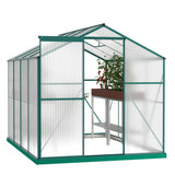 Polycarbonat-Gewächshaus, 1,8 x 2,4 m, robust, begehbarer Pflanzengarten für Hinterhof/Außenbereich