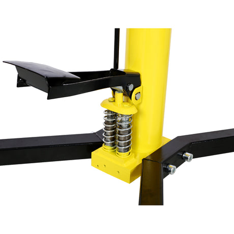 1660lbs Transmission Jacks Quick Lift Dual Spring Hydraulic Transmission 2 Stage w/ 360° for Car Lift 0.75 Ton Yellow