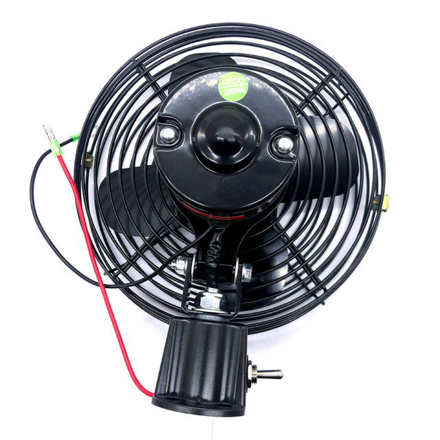 12V 8 Inch Cab Fan Air Circulating Fan for Excavator Loader Backhoe Tractor