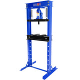 Hydraulic Shop Floor Press 20 Ton Steel H-Frame with Plates Adjustable Working Table Stand Jack for Gears and Bearings