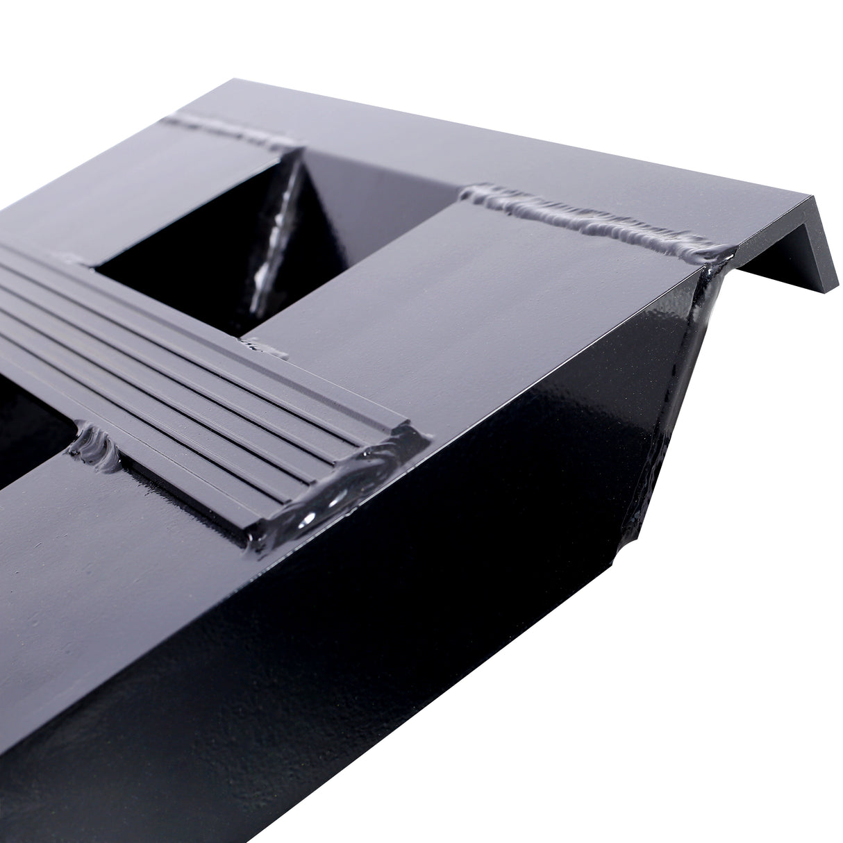 1 Pair Heavy-Duty Ramps with Top Hook Attaching End Universal Loading 72" X 14" 8800 LBS Aluminum--Black