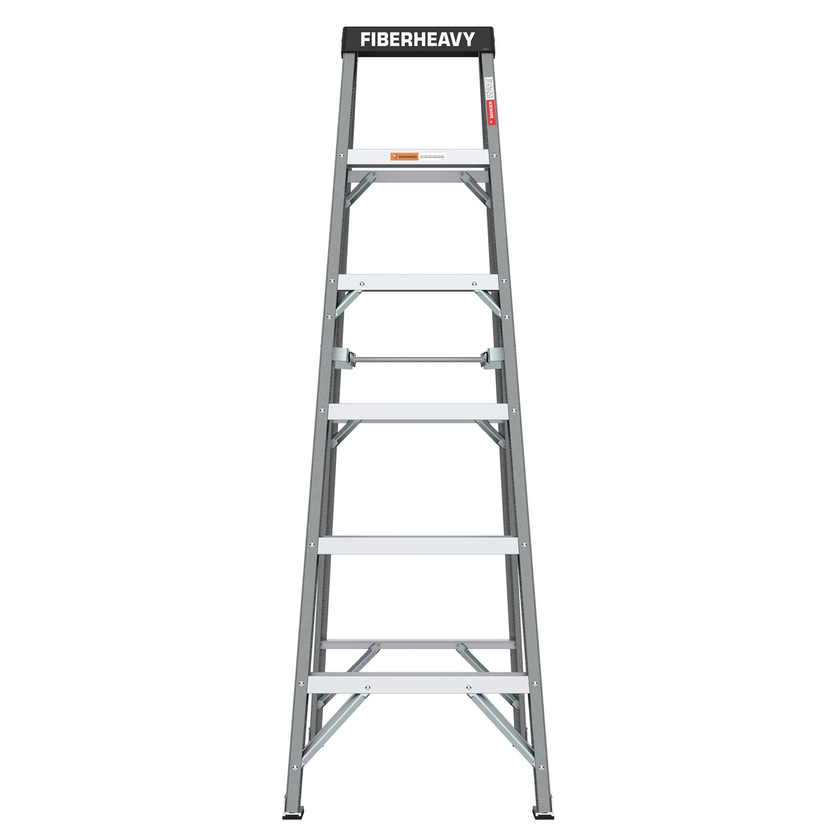 Fibreglass Step Ladder 6-foot 250lbs--Gray