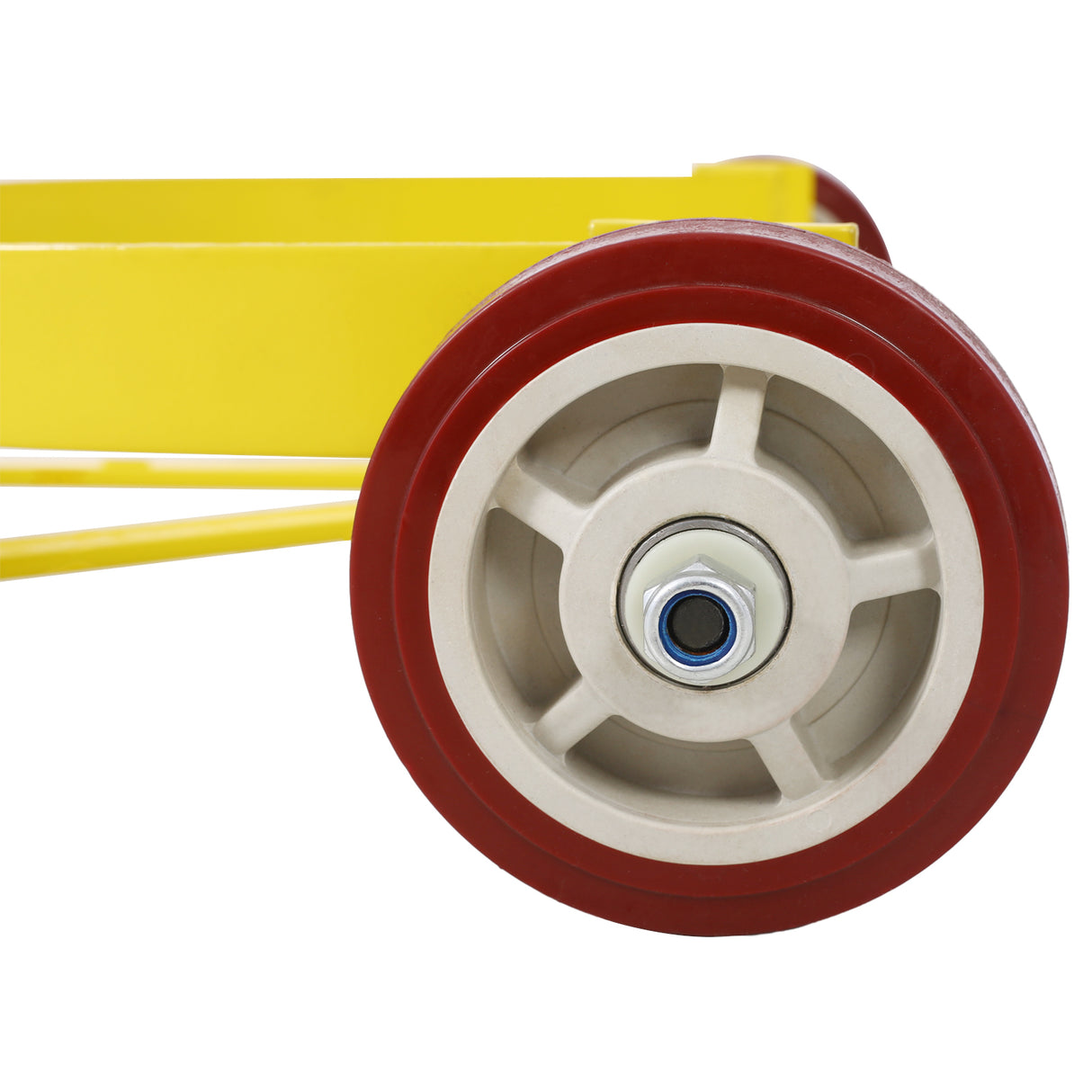 55 Gallon Drum Dolly 1pk 1200 lb Capacity Oil Barrel Drum Roller Cart Low Profile Steel Oil Drum Caddy Yellow