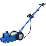 22 Ton Hydraulic Floor Jack Air-Operated Axle Bottle na may 4 Extension Saddle Set Built-in Wheels Blue