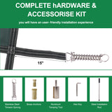 Copertura di sicurezza per piscina interrata 16x32ft Rettangolare Invernale per piscine interrate Solida tripla cucitura per hardware ad alta resistenza incluso - Rete verde