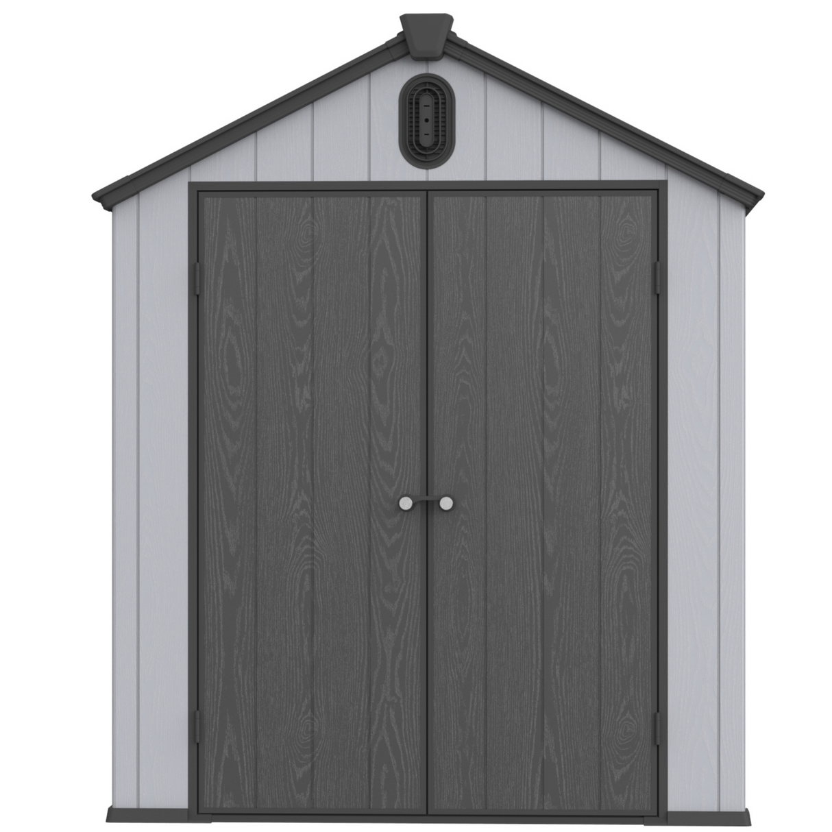 6×8ft Plastic Storage Shed para sa Backyard Garden Big Spire Tool Black Gray