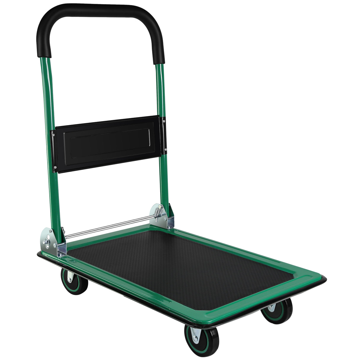 Push Cart Dolly Moving Platform Hand Truck Foldable para sa Easy Storage at 360 Degree Swivel Wheels na may 330lb Weight Capacity