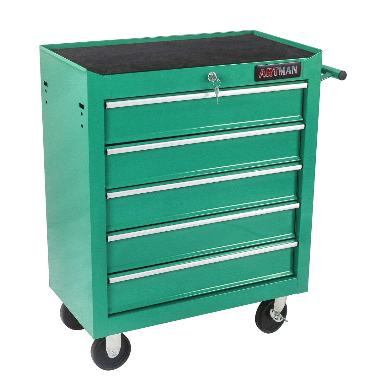 5 Drawers Multifunctional Tool Cart with Wheels Green