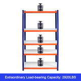 Capacity Garage Storage Shelves Heavy Duty Blue Orange