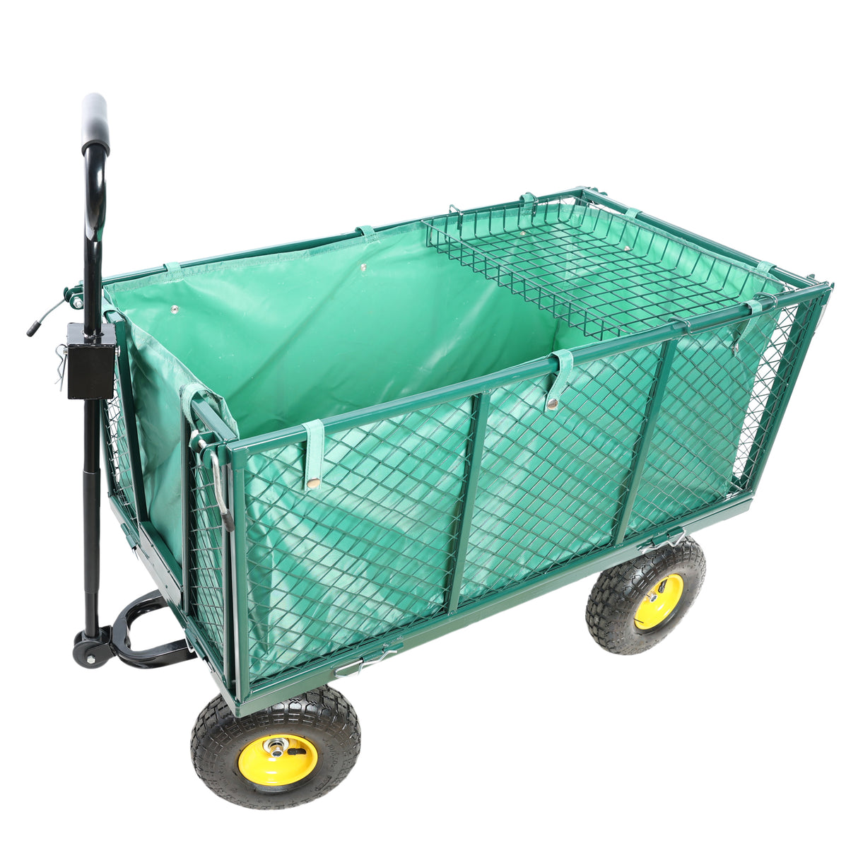 Garten-Blumenwagen, Transport, Brennholz, grüne Stofftasche