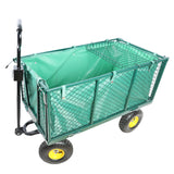 Carrello per fiori da giardino, borsa per trasporto legna da ardere, colore verde