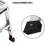 Work Platform Aluminum Portable Bench Folding Ladder ANSI Capacity 225 LBS 40"--Grey