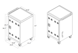 Carro de carga móvil y gabinete para tabletas, portátiles, 35 dispositivos B30PLUS