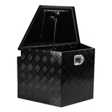 Trailer Aluminum Alloy Diamond Plate Tongue Box Tool Chest Heavy Duty Storage na may Lock at Keys Utility para sa Pickup Truck RV Trailer 28.5"x17.7"x18.5"