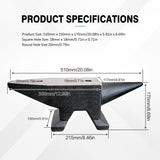 66 Pfund Amboss aus Gussstahl, hohe Härte, robuster Hornschmied, große Arbeitsplatte und stabile Basis mit rundem und quadratischem Loch, Metallschmiedewerkzeug zum Biegen und Formen