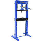 Hydraulic Shop Floor Press 20 Ton Steel H-Frame with Plates Adjustable Working Table Stand Jack for Gears and Bearings