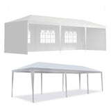 Chapiteau d'auvent de tente de fête de mariage de belvédère de jardin extérieur de 10x30 'avec 5 parois latérales amovibles-blanc