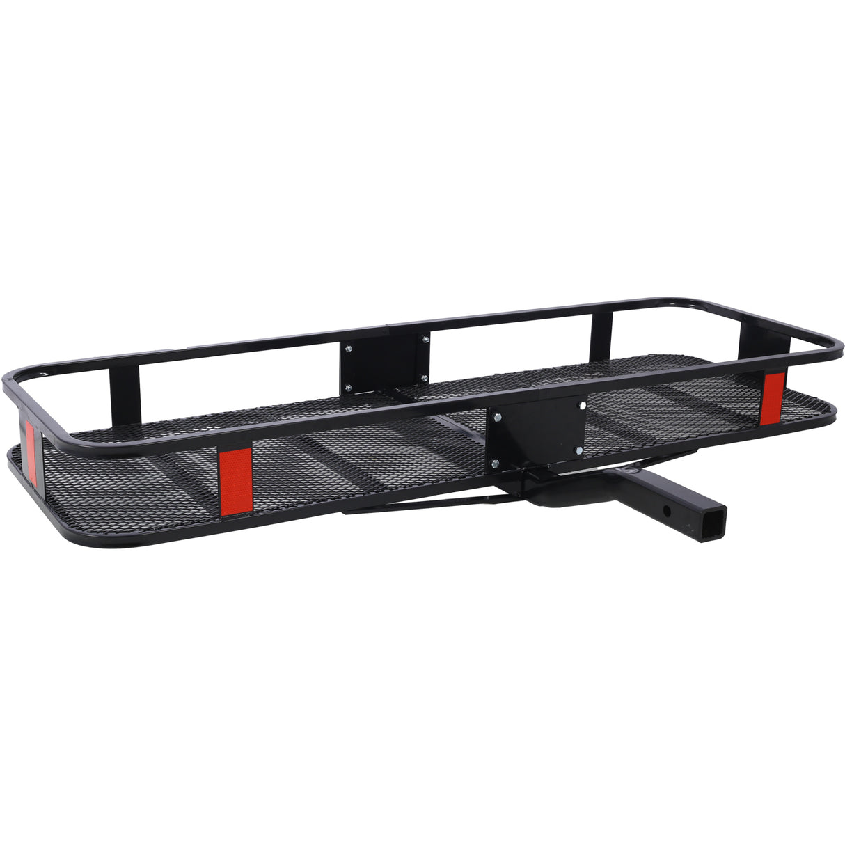 Hitch Mount Cargo Carrier Basket 60" X 21" X 6" + vanntett lastepose 16 kubikkfot (56" 20" 20") Dravektkapasitet på 500 pund og en sammenleggbar arm med festestabilisatornett og stropper