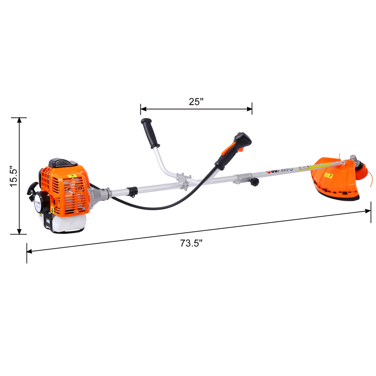 52cc Weed Eater/Wacker Gas Powered 2 in 1 String Trimme with 10'' Brush Cutter Rubber Handle & Shoulder Strap Included