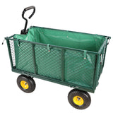 Carrello per fiori da giardino, borsa per trasporto legna da ardere, colore verde