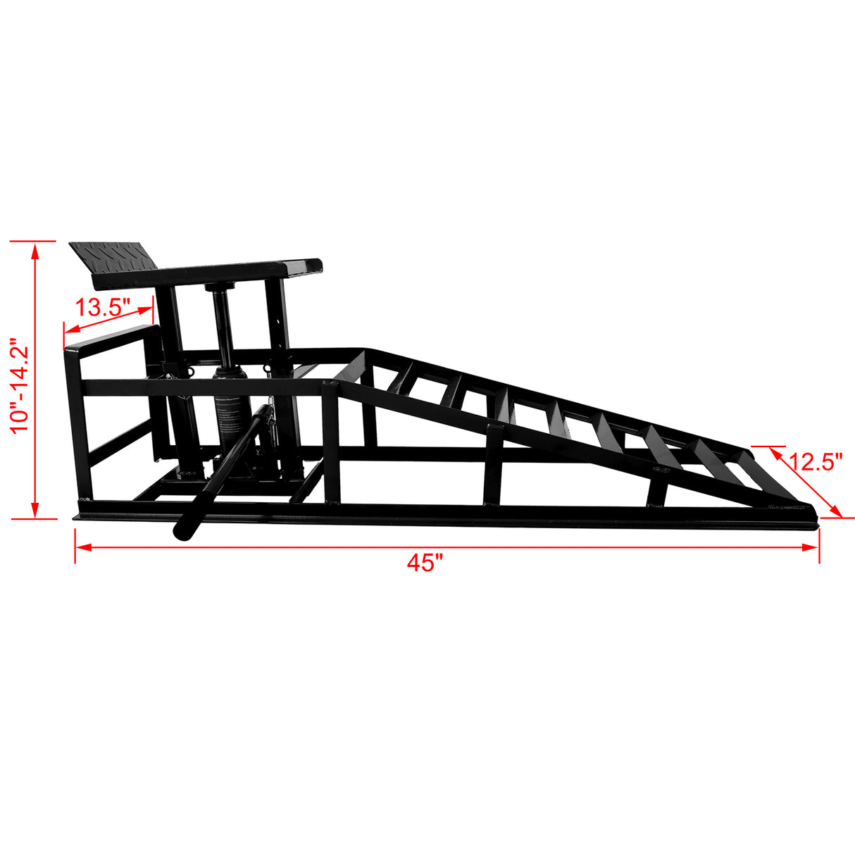 Ang Serbisyo ng Truck ng Sasakyan ng Sasakyan ay Nagrampa Mga Lift ng Garage Hydraulic 5 Ton Automotive Repair Frame Lift (2 Pack) Black