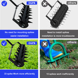 Lawn Aerators Gardens Yard Maluwag na Lupa sa Farmland Paghahalaman Na-upgrade ang Heavy Duty Soil Penetrator Spike para sa Grass Patio Yard