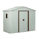 6ft x 5ft Outdoor Metal Storage Shed na may Window White