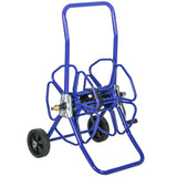 Hardin Portable Water Hose Reel Cart Hold Hanggang 98' ng 5/8" Hose (Hindi Kasama ang Hose) na may mga Gulong para sa Yard Lawn--Asul