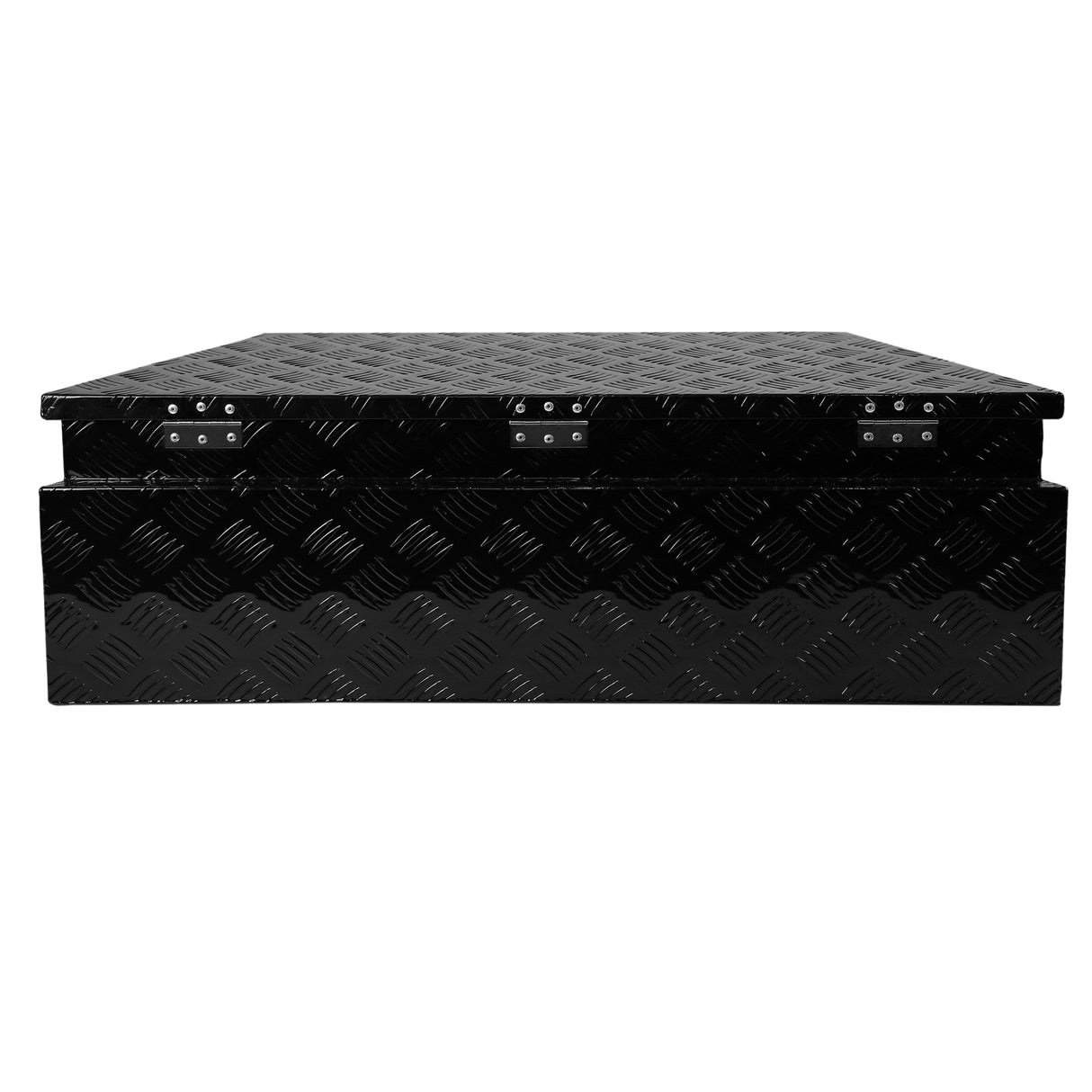 39 Inch Aluminum Utility Trailer Tongue Tool Box 5 Bar Tread Waterproof Under Truck Storage for Pick Up Bed RV ATV with Lock & Keys 38.8"x16.5"x12"