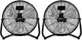 2 Pack Simple Deluxe 18 Inch 3-Speed High Velocity Heavy Duty Metal Industrial Floor Fans Quiet for Home Commercial Residential and Greenhouse Use Outdoor/Indoor Black