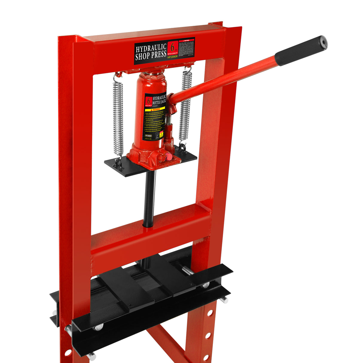 Hydraulic 6 Ton H-Frame Garage Floor Adjustable Shop Press na may mga Plate na 6T Red