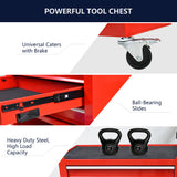 Armoire à outils 4 tiroirs avec ensembles d'outils rouge