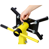 Folding Engine Stand 2000 LBS Capacity Motor Hoist 360 Degree Adjustable Mounting Head Dolly Mover Auto Repair Rebuild Jack--Yellow