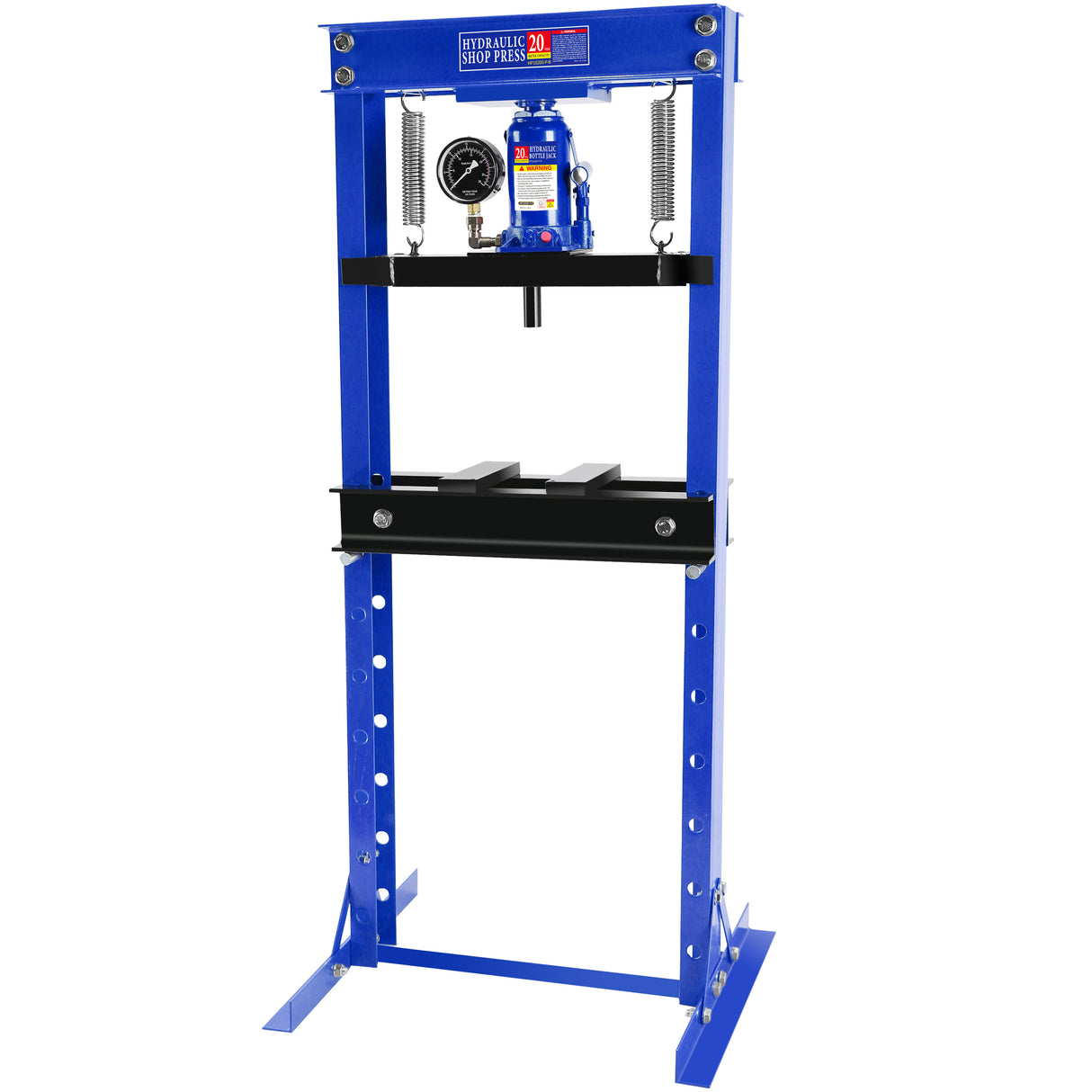 20 Ton Hydraulic Shop Press H-Frame Garage Floor Adjustable with Plate Working Table Taas