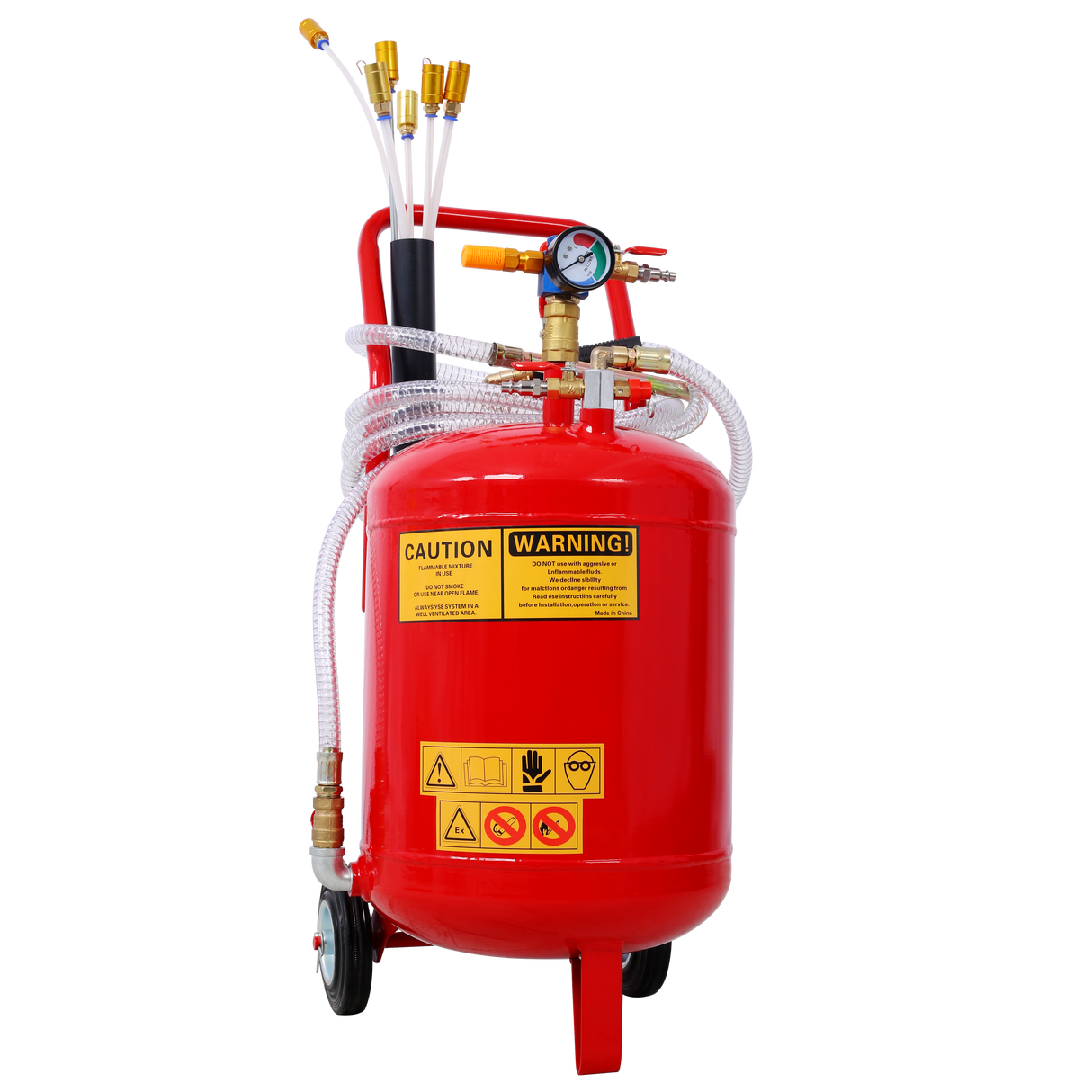 Oil Extractor Portable Air Pneumatic Waste Oil Garage Extractor Drain Tank Professional Fluid Evacuator Portable Integrated Level Gauge