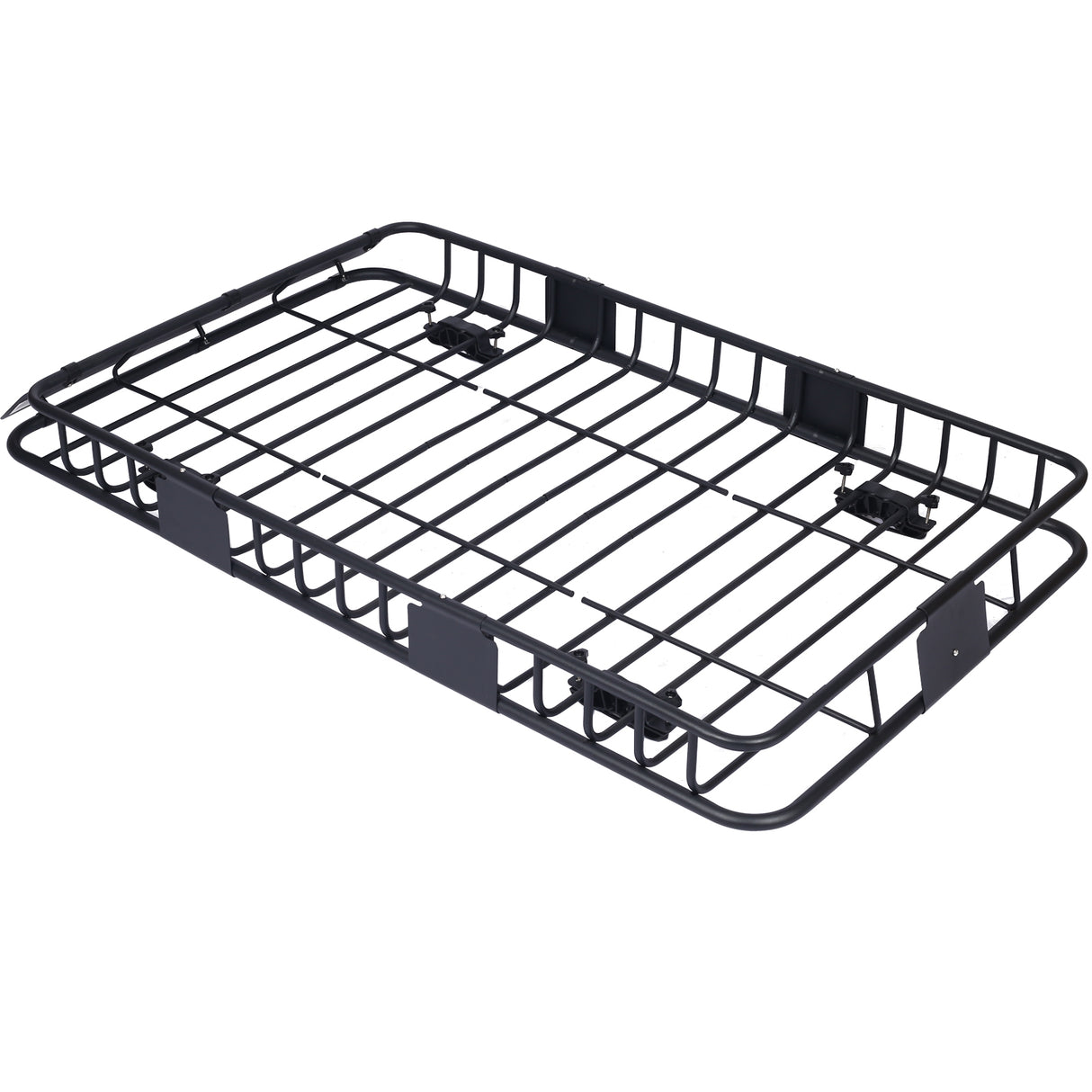 Cesta portaequipajes de carga en el techo Portaequipajes para motor Portaequipajes de montaje superior 64 150 lbs de capacidad Acero - Negro