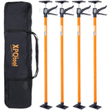 4 Pack Adjustable Support Pole Steel 3rd Hand System Rod for Jacks Cargo Bars Drywalls Cabinet Jacks for Installing Cabinets Extends from 45 to 114 Inch with Carrry Bag--Orange