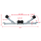 Soporte inferior para remolque de barco con rodillos de quilla, capacidad de 1760 libras