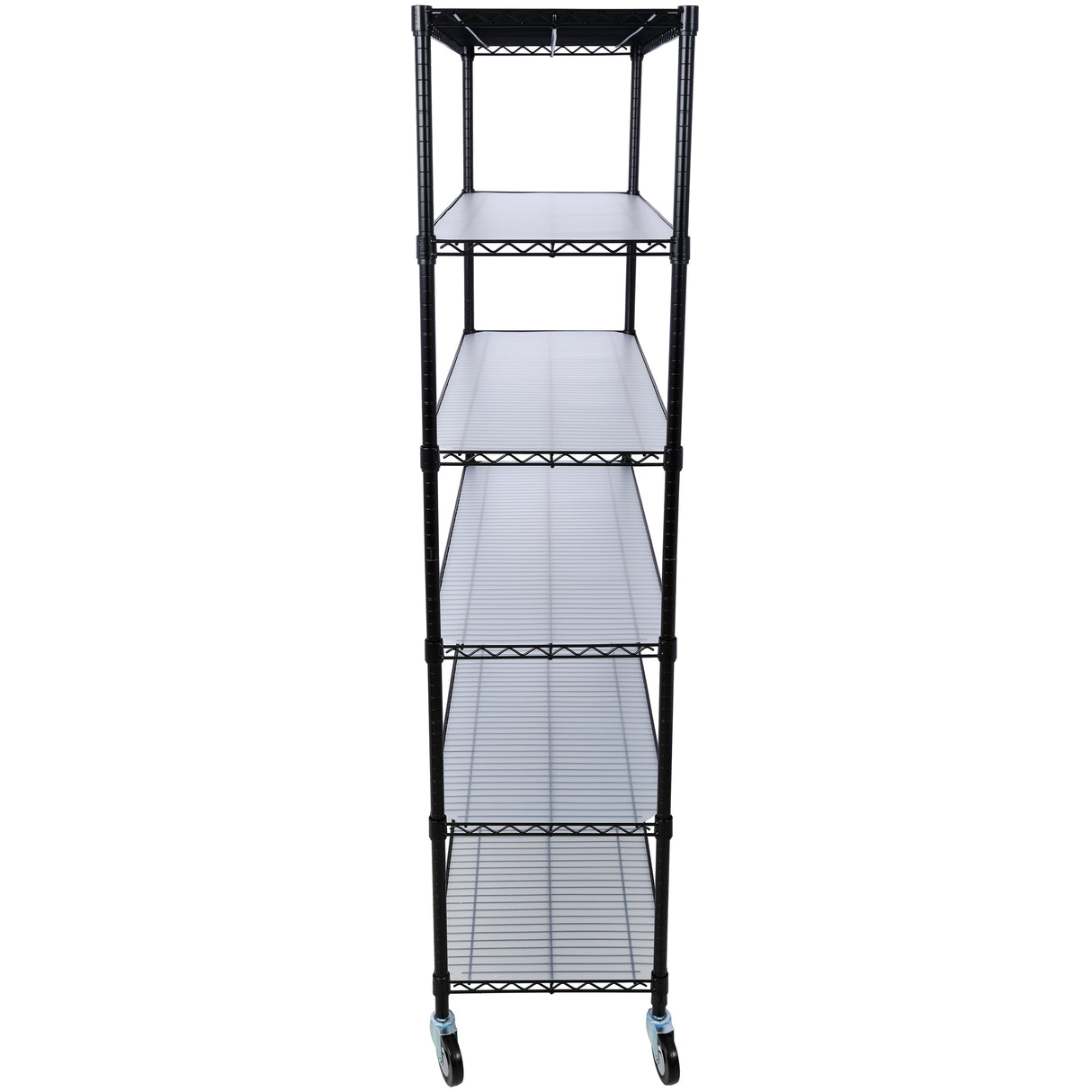 6 Tier 6000lbs Capacity NSF Metal Shelf Wire Shelving Unit Heavy Duty Adjustable Storage Rack na may Mga Gulong at Shelf Liner para sa Commercial Grade Utility Steel Storage Rack Black 84"H x 48"L x 20"D