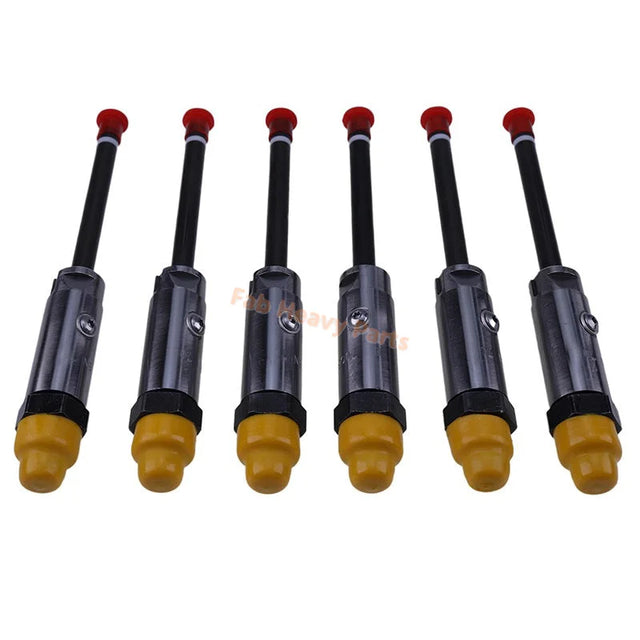 6 PCS Iniettore di carburante 100-7559 1007559 Adatto per Caterpillar CAT Engine 3306 3306B Autocarro con cassone ribaltabile D250E D250E II